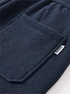Men's Loose Fit Wide-Leg Drape Twill Knitted Pants with Elastic Waist