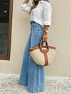 High-Waist Wide-Leg Denim Jeans