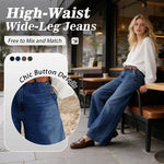High-Waist Wide-Leg Denim Jeans
