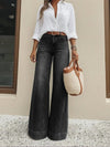 High-Waist Wide-Leg Denim Jeans