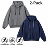 Men's Full-Zip Hooded Sweatshirts Pack of 2 Comfortable Athletic Hoodies
