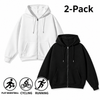 Men's Full-Zip Hooded Sweatshirts Pack of 2 Comfortable Athletic Hoodies