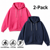 Men's Full-Zip Hooded Sweatshirts Pack of 2 Comfortable Athletic Hoodies
