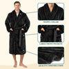 Men's Classic Fleece Robe Long Sleeve Blue