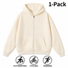 Men's Full-Zip Hooded Sweatshirts Pack of 2 Comfortable Athletic Hoodies