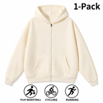 Men's Full-Zip Hooded Sweatshirts Pack of 2 Comfortable Athletic Hoodies