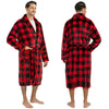 Men's Classic Fleece Robe Long Sleeve Blue