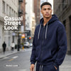Men's Full-Zip Hooded Sweatshirts Pack of 2 Comfortable Athletic Hoodies