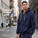 Men's Full-Zip Hooded Sweatshirts Pack of 2 Comfortable Athletic Hoodies