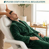 Men's Classic Fleece Robe Long Sleeve Blue