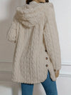 Women's Fuzzy Sherpa Hooded Cardigan, Soft Plush Fleece Open Front Coat