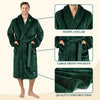 Men's Classic Fleece Robe Long Sleeve Blue